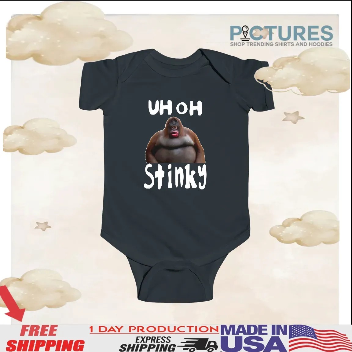 Monkey Uh Oh Stinky Meme T Shirt Monkey Uh Oh Stinky Meme T Shirt