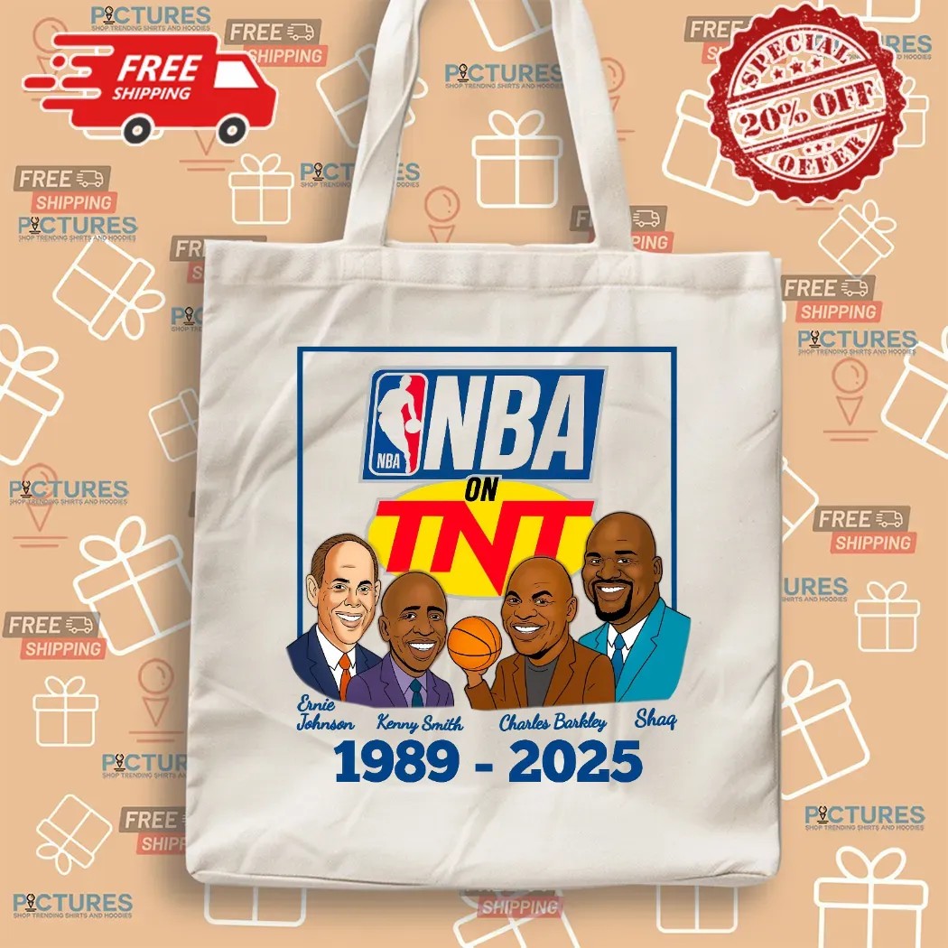 NBA on TNT broadcast team of Ernie Johnson, Kenny Smith, Charles Barkley, and Shaquille O'Neal 1989 2025 T Shirt