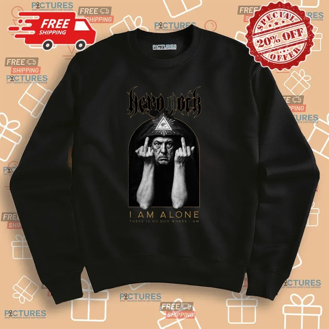 NeroNoir I Am Alone There Is No God Where I Am Middle Finger T Shirt