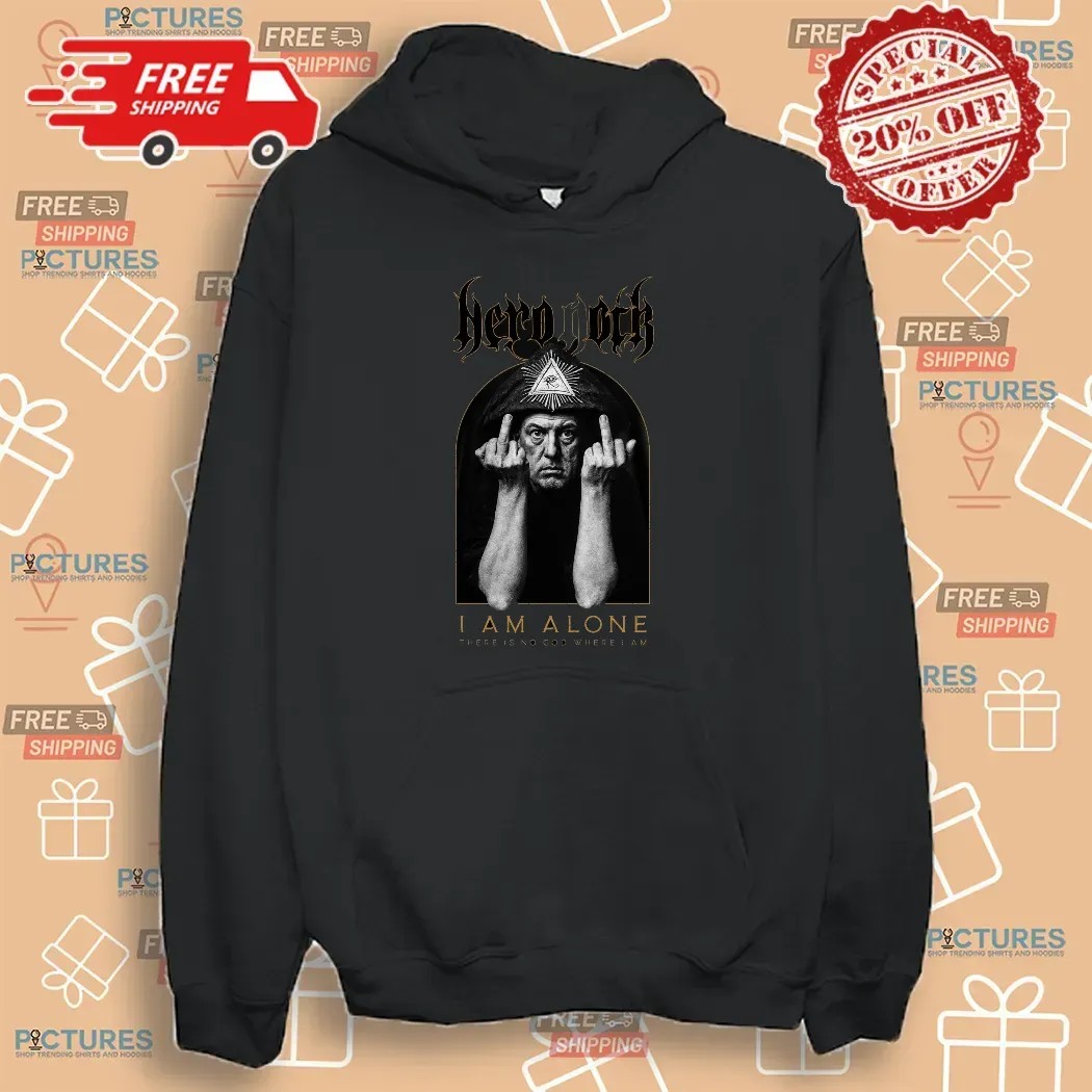 NeroNoir I Am Alone There Is No God Where I Am Middle Finger T Shirt