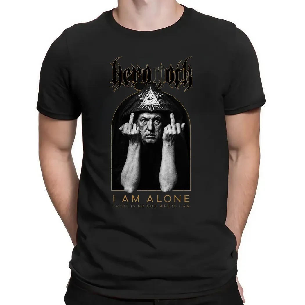 NeroNoir I Am Alone There Is No God Where I Am Middle Finger T Shirt