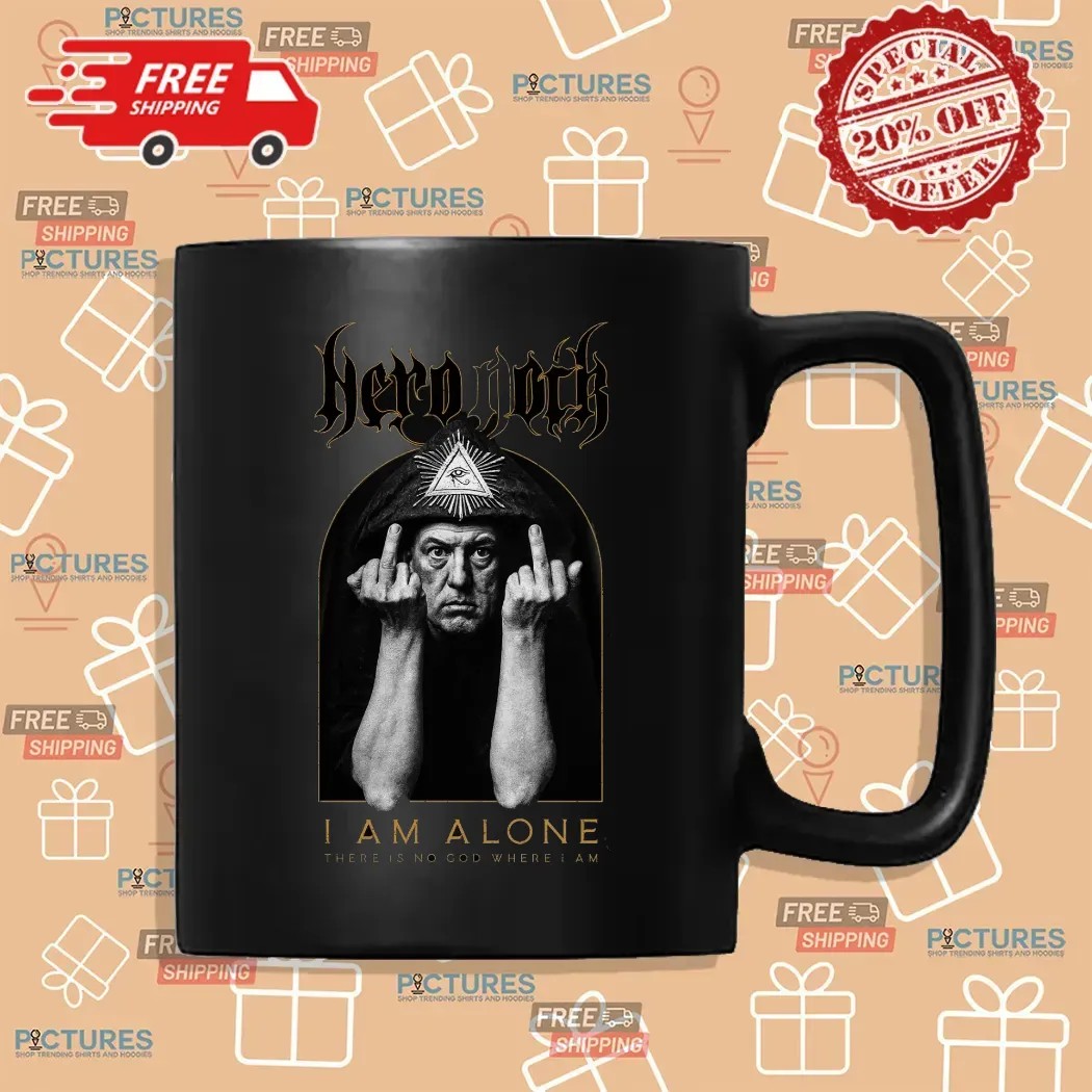 NeroNoir I Am Alone There Is No God Where I Am Middle Finger T Shirt