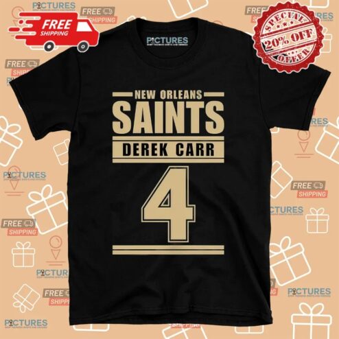 New Orleans Saints Derek Carr 4 Football Players Shirt