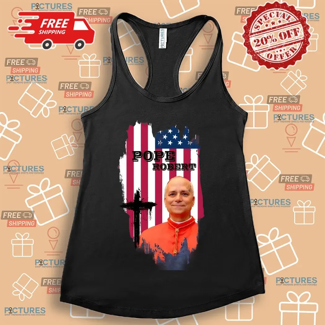 New Pope Robert Francis Prevost Pope Leo XIV Vatican Church Usa Flag Catholic Shirt