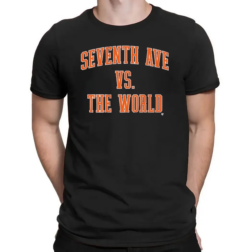 New York Knicks Basketball Seventh Ave Vs The World T Shirt
