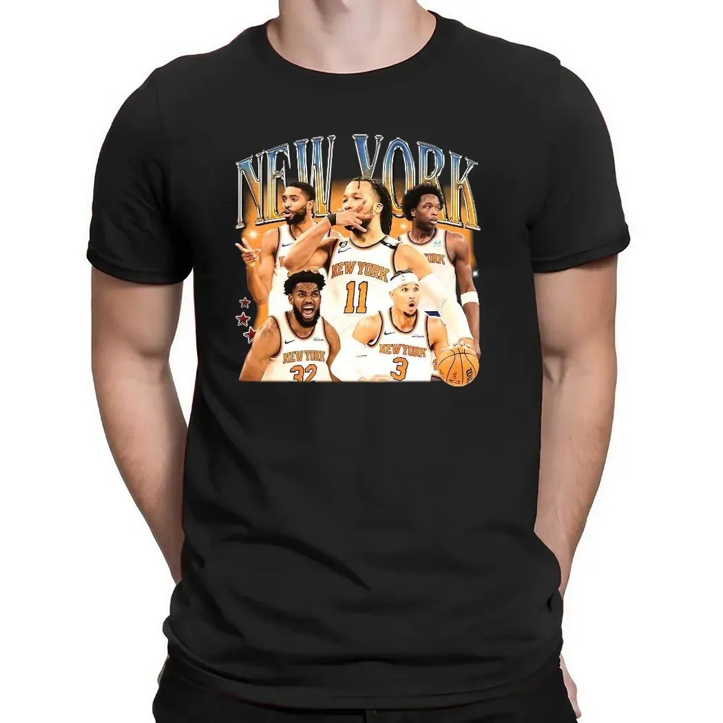 New York Knicks Basketball Team Graphic Vintage Bootleg T Shirt