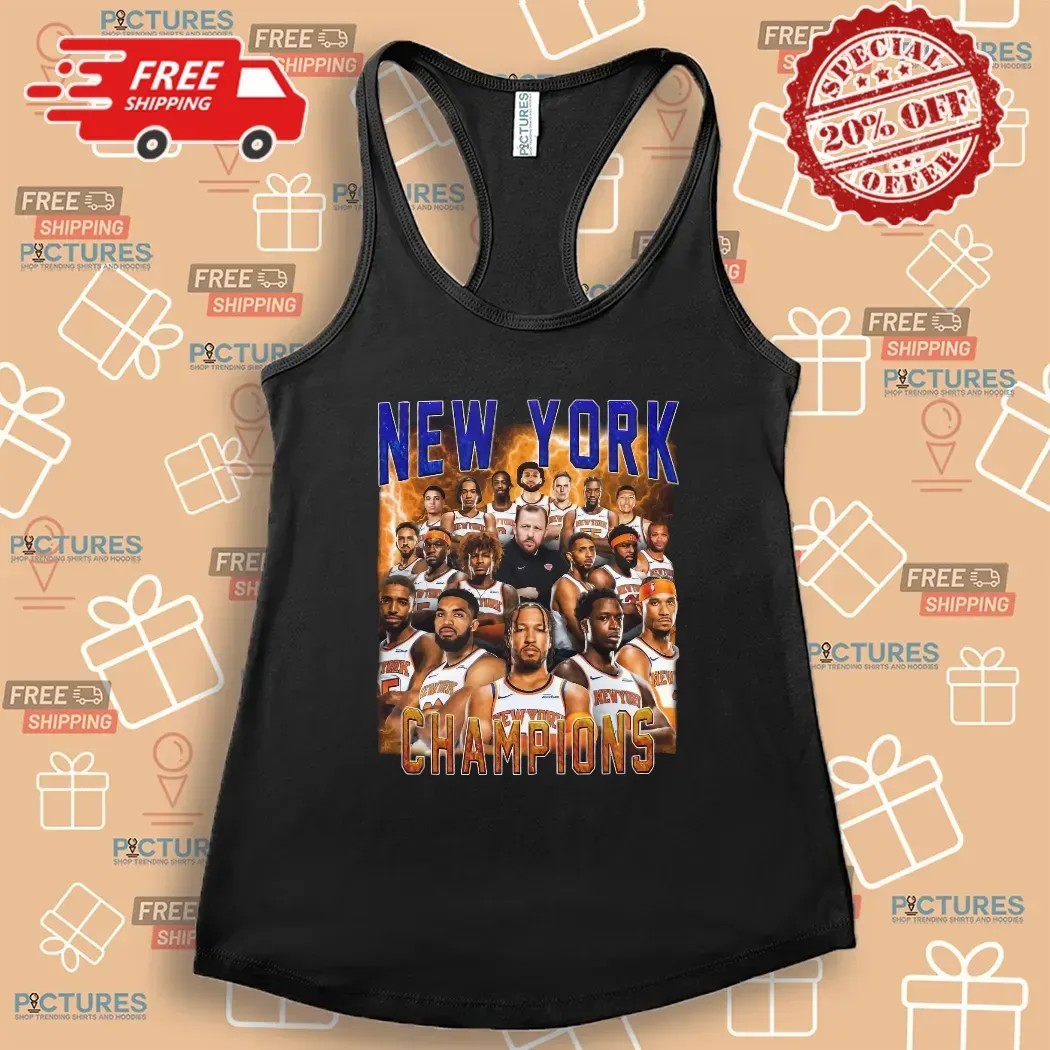 New York Knicks Champs 2025 Full Team Players Vintage Bootleg T Shirt