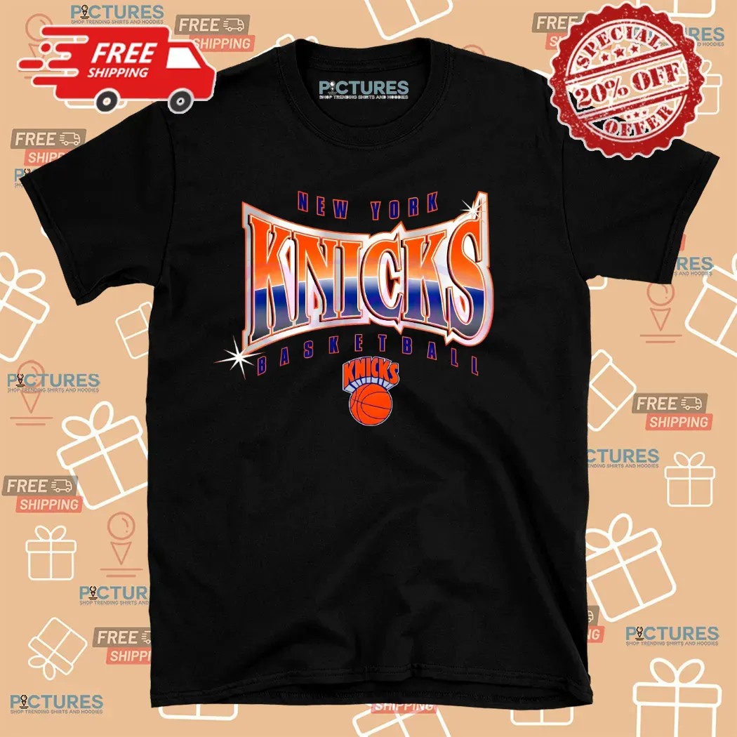 New York Knicks Mitchell Ness Worldwide Collection Glow Up T Shirt