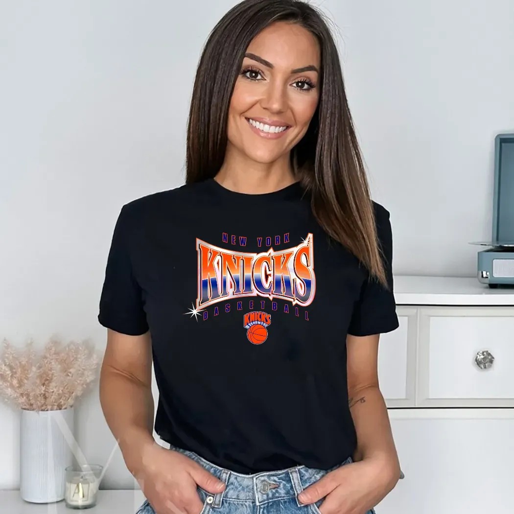 New York Knicks Mitchell Ness Worldwide Collection Glow Up T Shirt