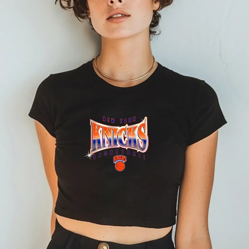 New York Knicks Mitchell Ness Worldwide Collection Glow Up T Shirt