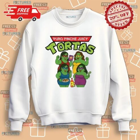 Ninja Turtles Puro Pinche Juicy Tortas Cartoon Shirt
