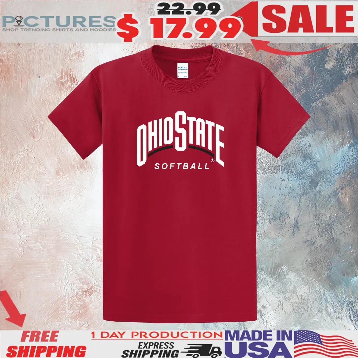 OSU Softball Logo Stack T Shirt