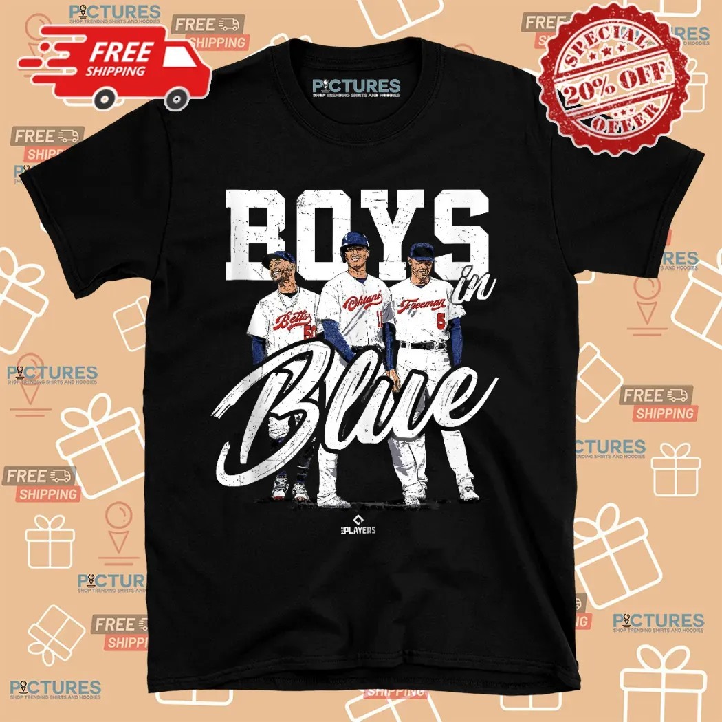 Ohtani Betts Freeman Boys In Blue MLBPA Los Angeles Baseball Shirt