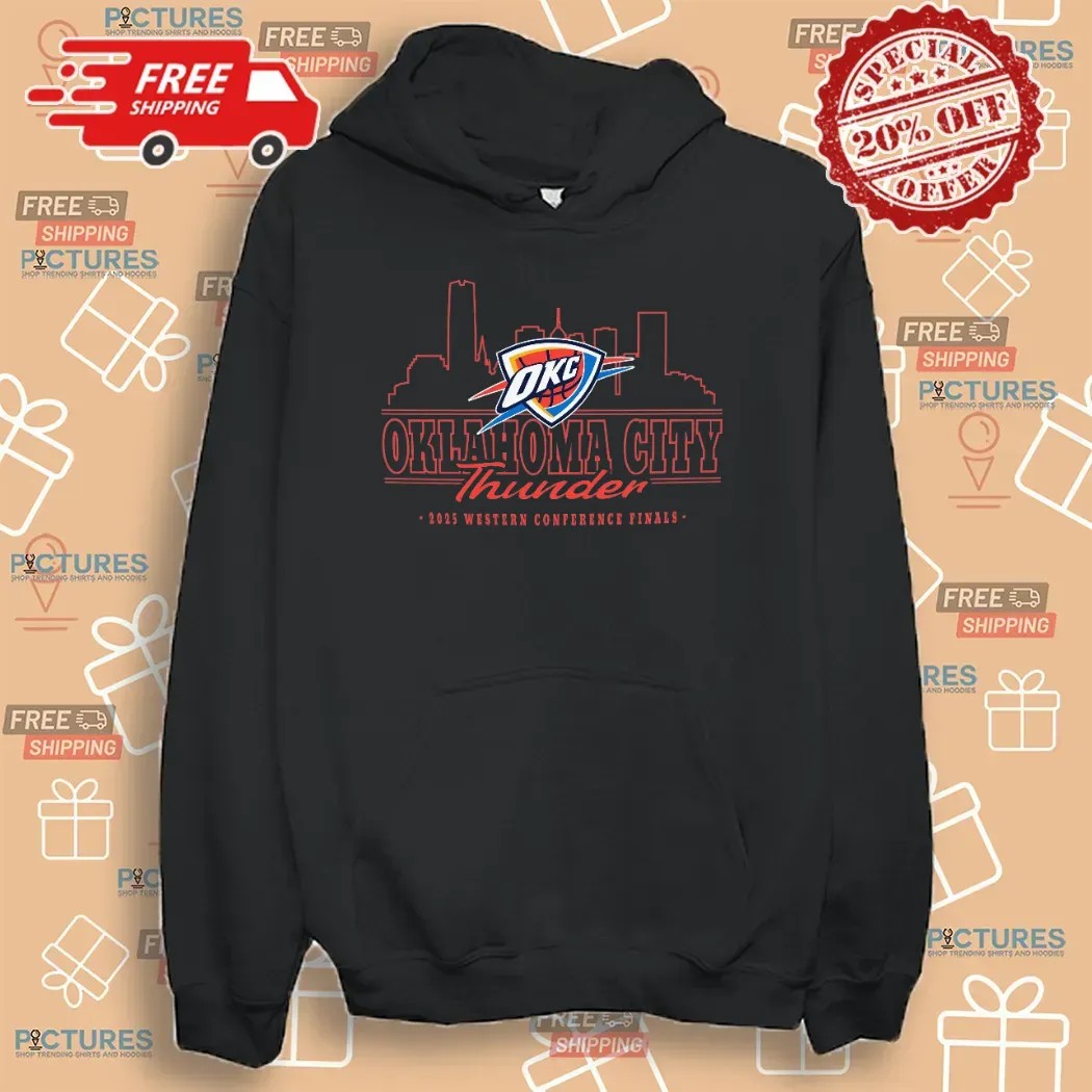 Oklahoma City Thunder 2025 Western Conference Finals Skyline City T Shirt