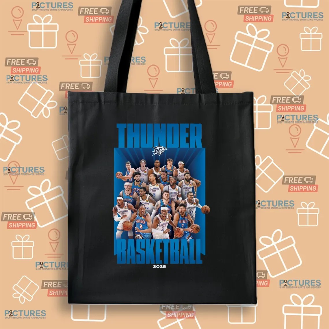 Oklahoma City Thunder Basketball 2024 2025 Roster T Shirt Oklahoma City Thunder Basketball 2024 2025 Roster T Shirt