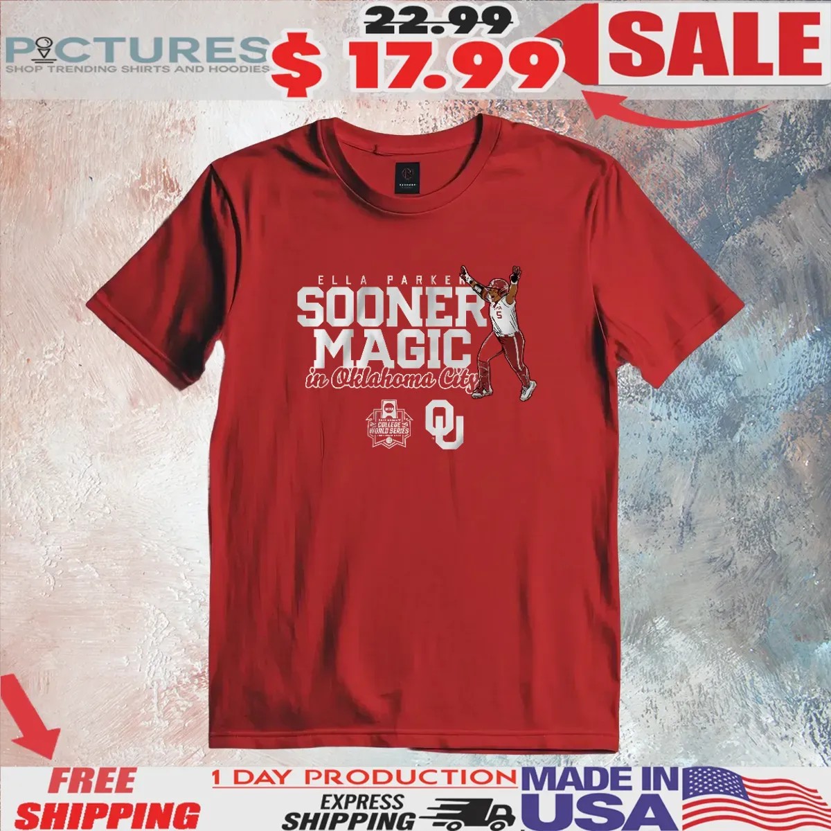 Oklahoma Softball Ella Parker Sooner Magic in Oklahoma City T Shirt Oklahoma Softball Ella Parker Sooner Magic in Oklahoma City T Shirt