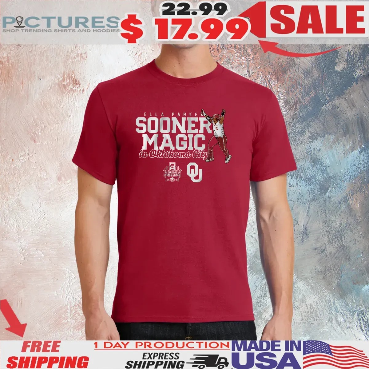 Oklahoma Softball Ella Parker Sooner Magic in Oklahoma City T Shirt Oklahoma Softball Ella Parker Sooner Magic in Oklahoma City T Shirt