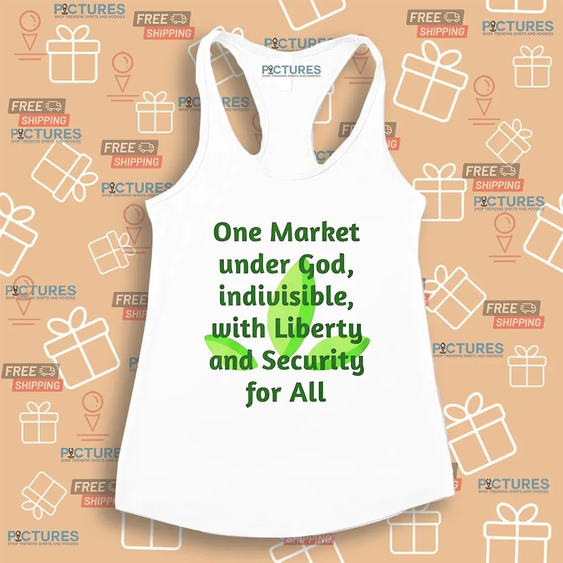 One Market Under God Indivisible With Liberty And Security For All T Shirt