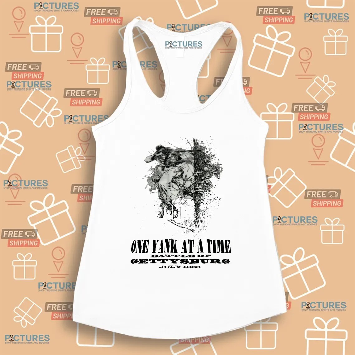 One Yank At A Time Battle Of Gettysburg July 1863 T Shirt