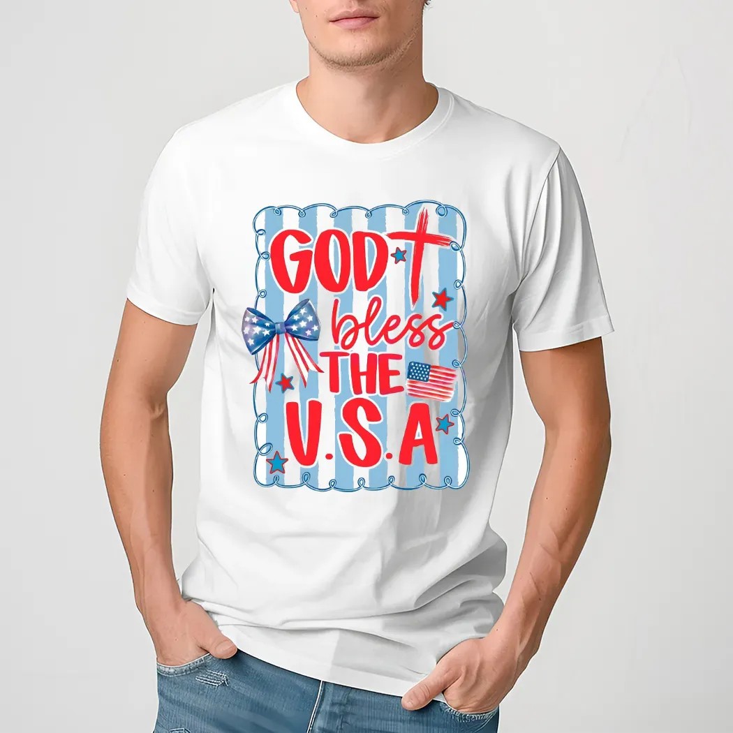 Patriotic Coquette American God Bless The Usa 4th Of July T Shirt