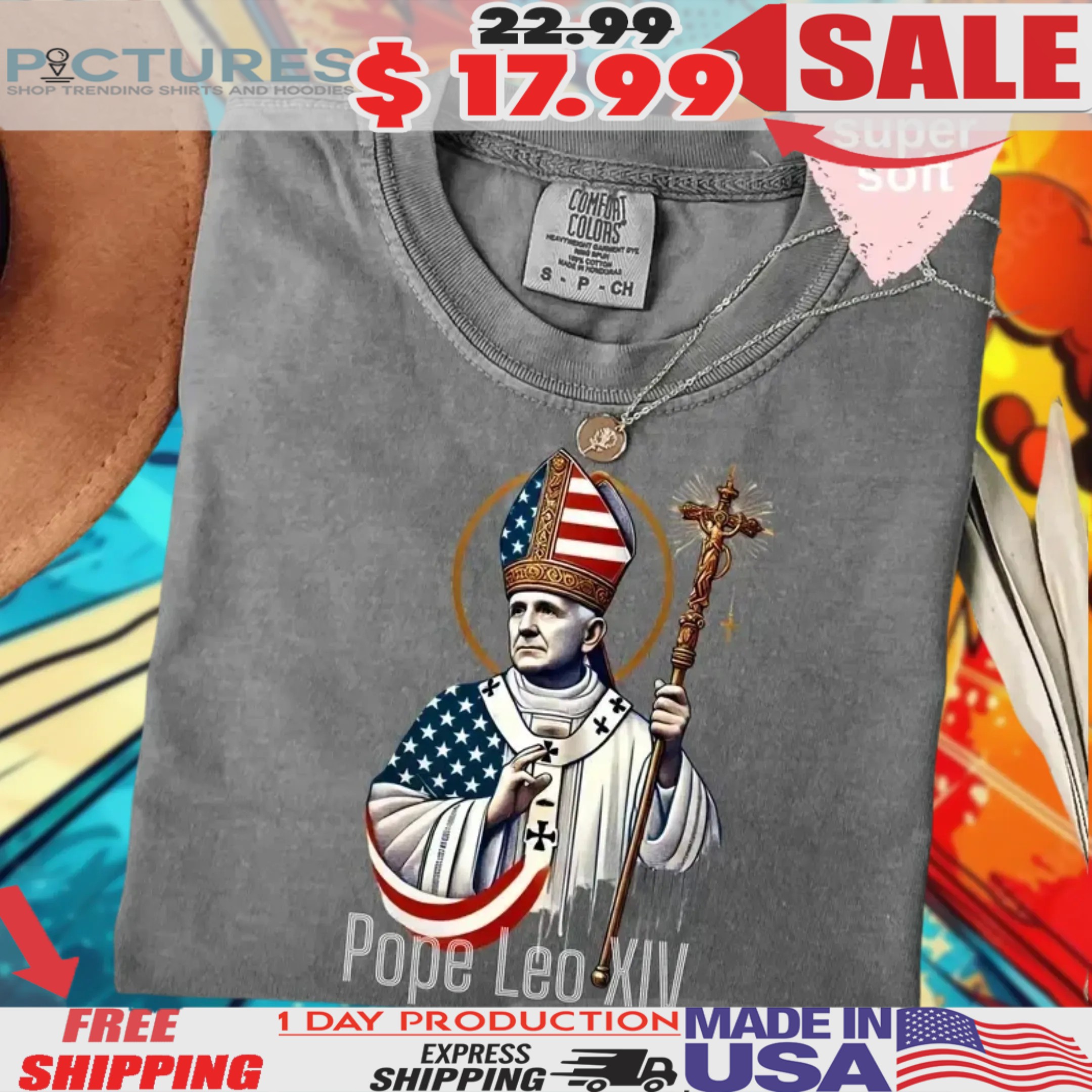 Pope Leo XIV Robert Francis Prevost First American Pope 2025 Shirt