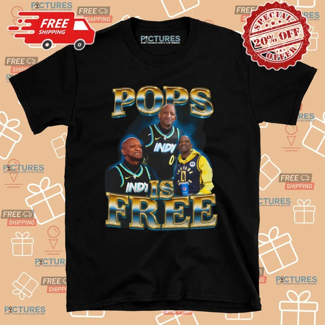 Pops Is Free Indiana Pacers Haliburton's Dad T Shirt