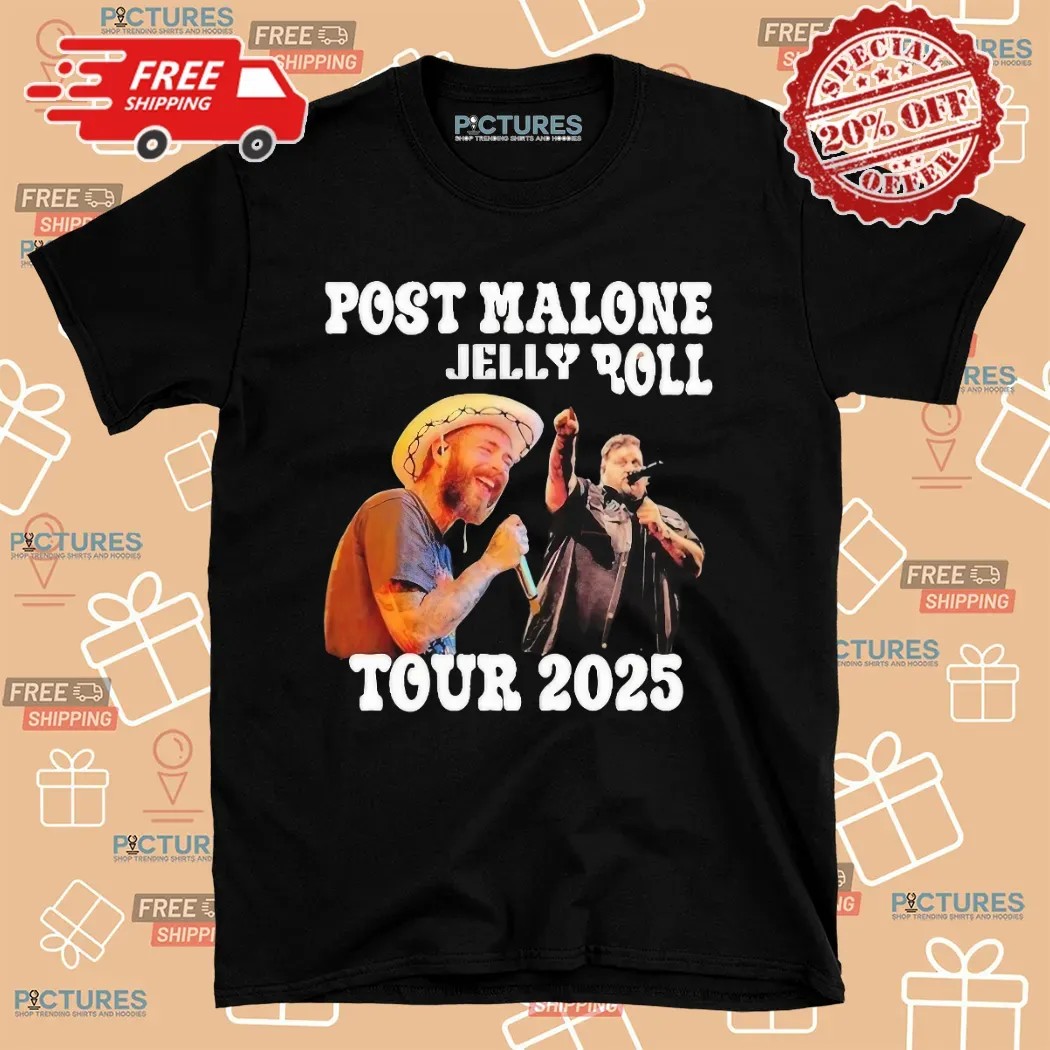 Post Malone And Jelly Roll The BIG ASS Stadium Tour 2025 Shirt