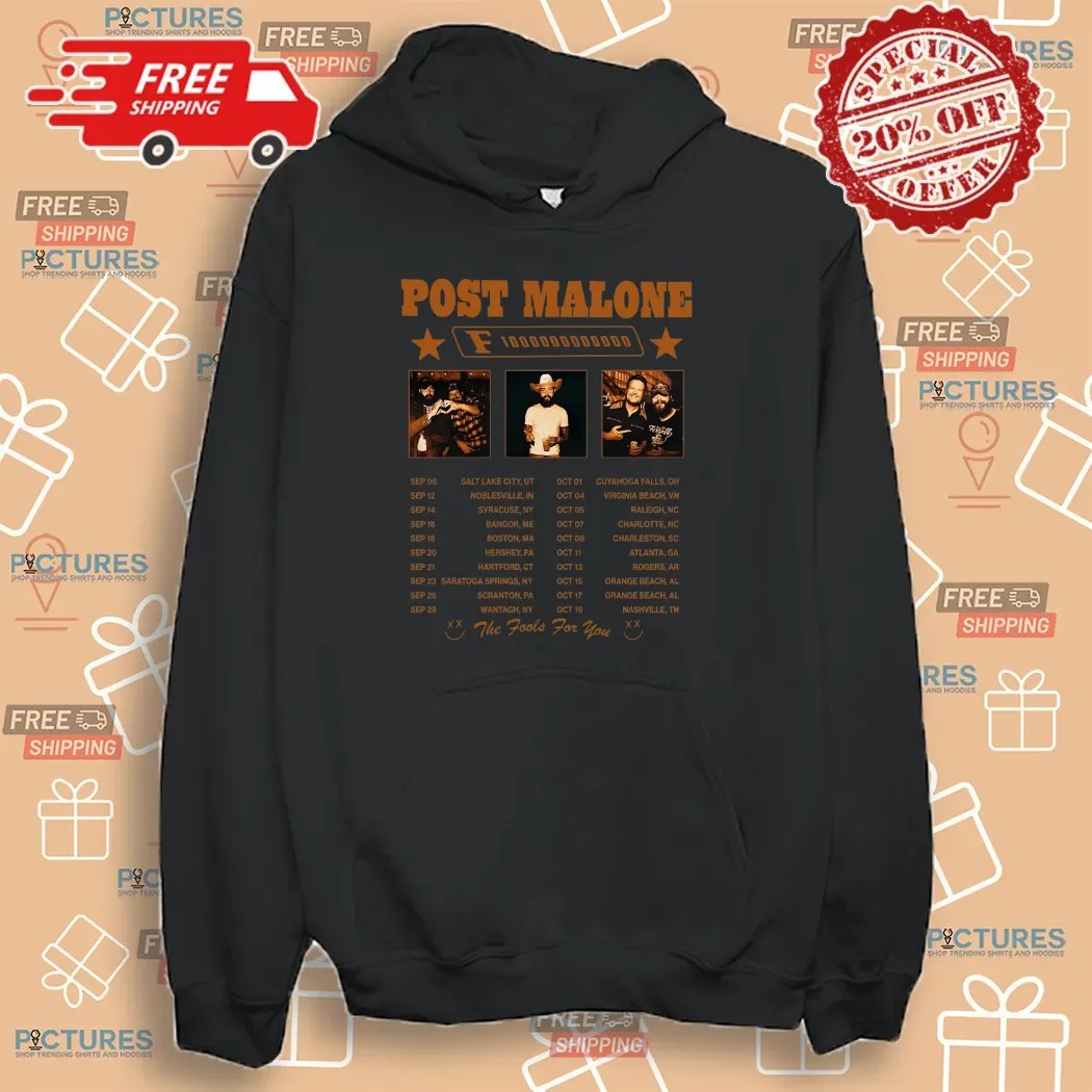 Post Malone F1 Trillion The Fools For You Tour Dates 2025 Shirt