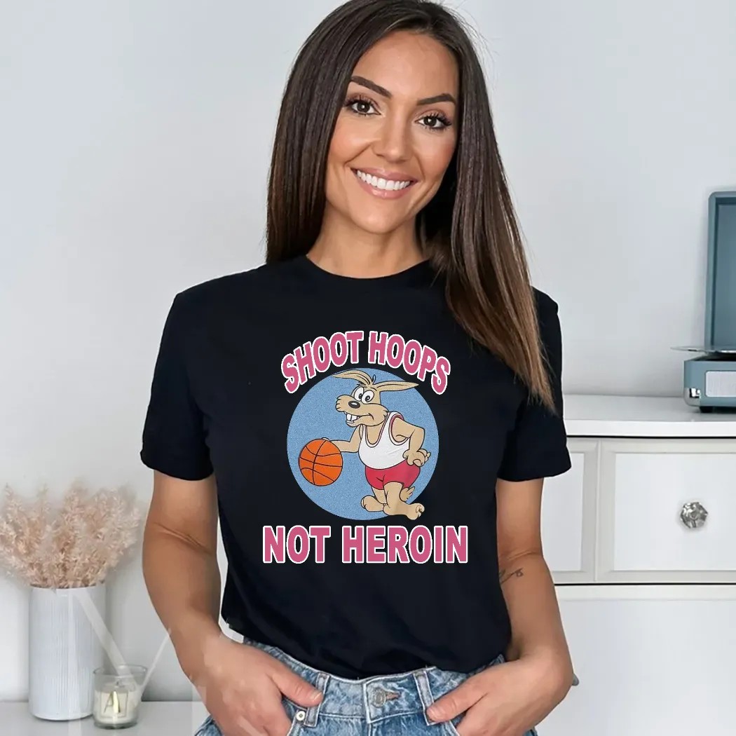 Rabbit Basketball Shoot Hoops Not Heroin Shirt Rabbit Basketball Shoot Hoops Not Heroin Shirt