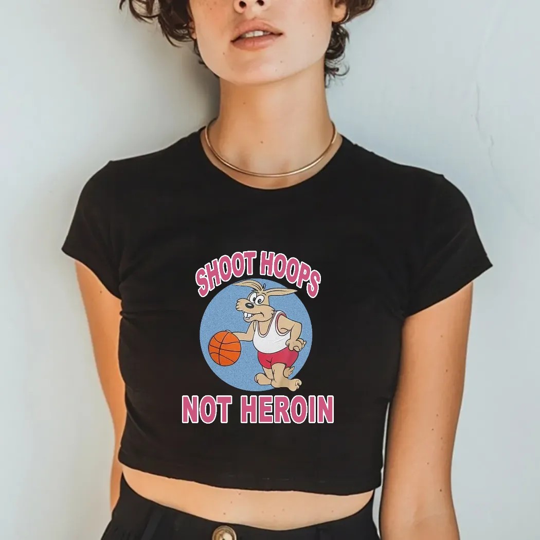Rabbit Basketball Shoot Hoops Not Heroin Shirt Rabbit Basketball Shoot Hoops Not Heroin Shirt