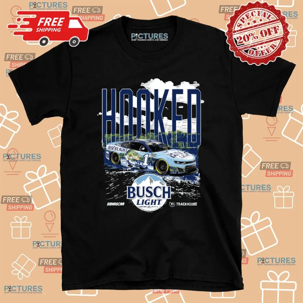 Ross Chastain No. 1 Busch Light 2025 Fishing HOOKED T Shirt
