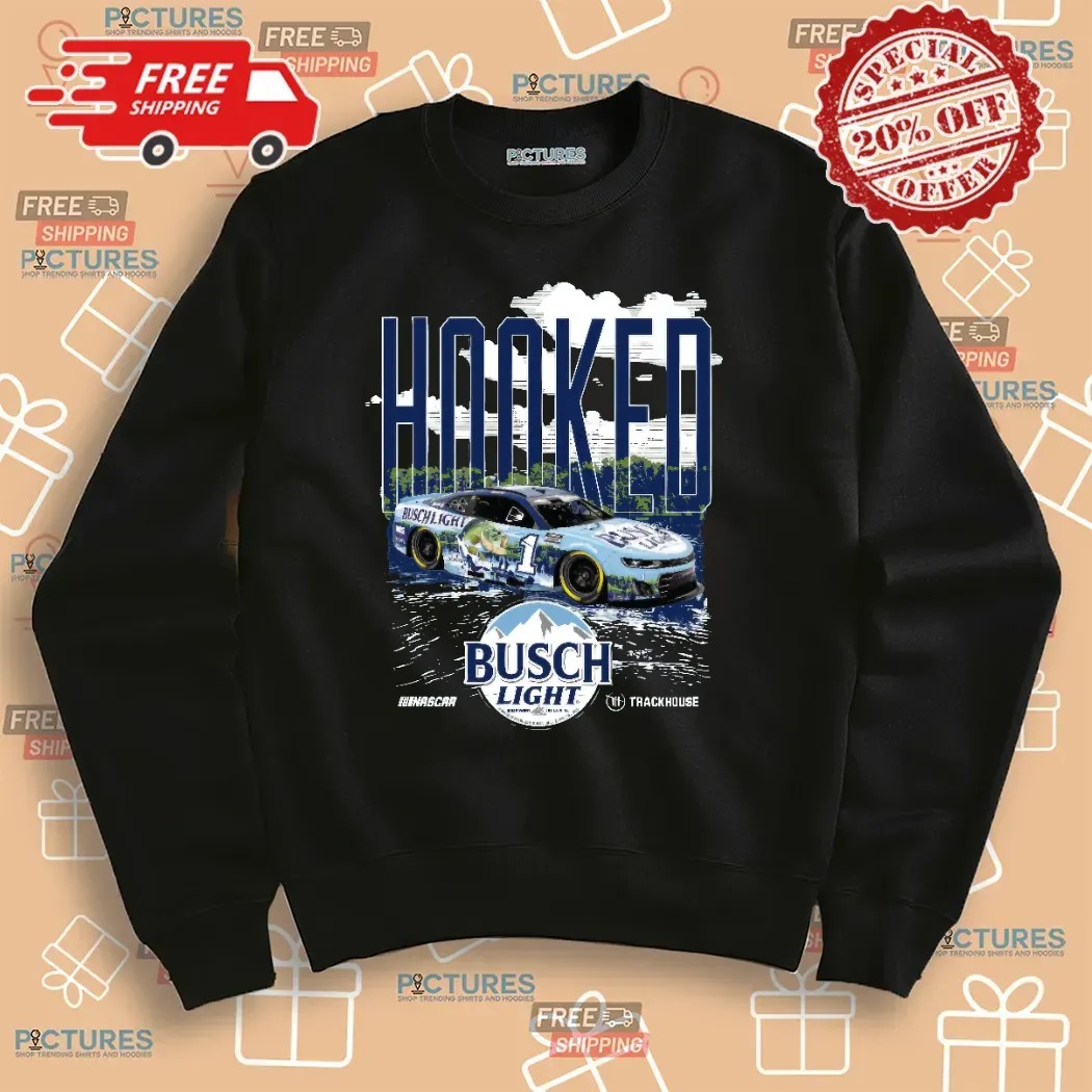 Ross Chastain No. 1 Busch Light 2025 Fishing HOOKED T Shirt