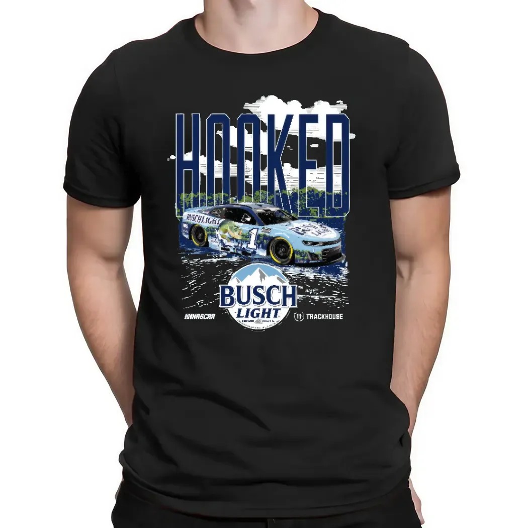Ross Chastain No. 1 Busch Light 2025 Fishing HOOKED T Shirt