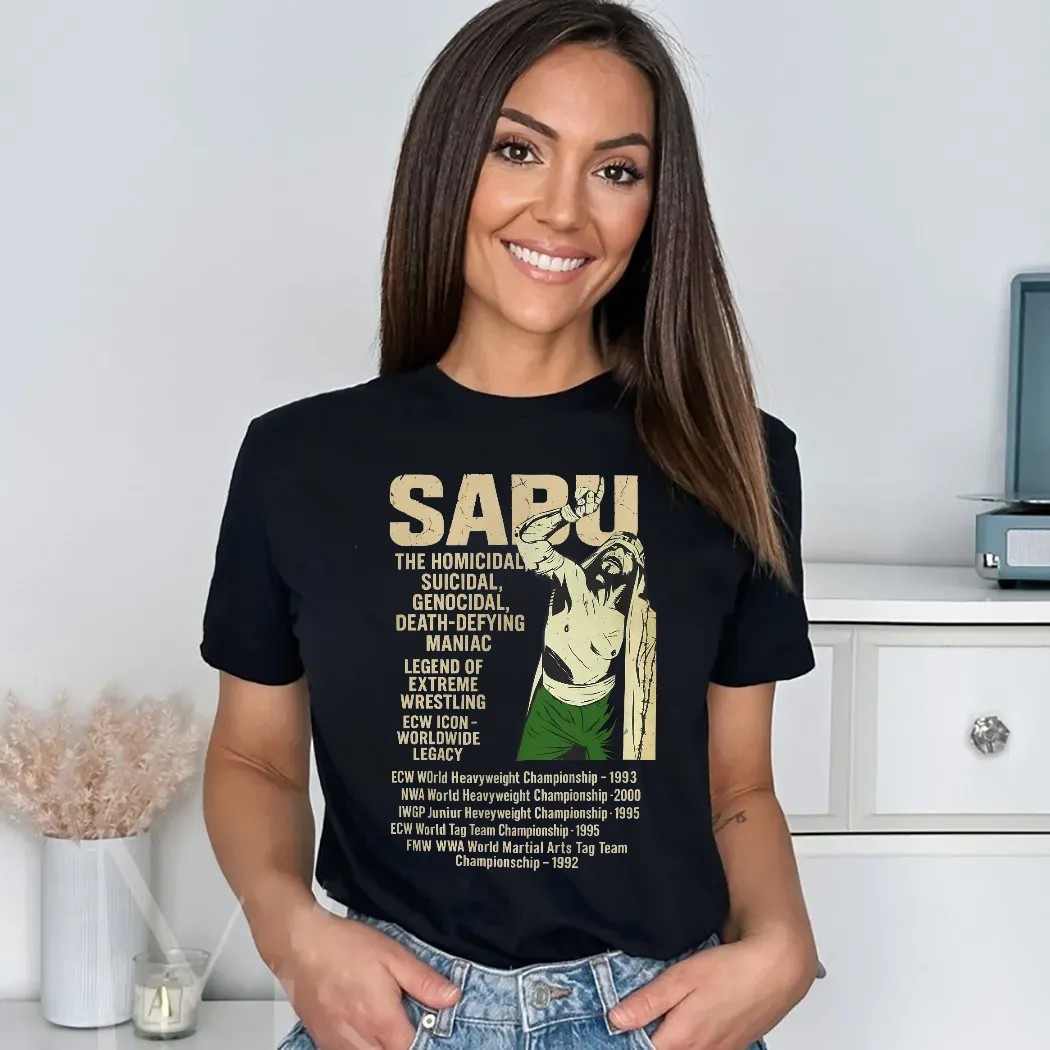 Sabu The Homicidal Suicidal Genocidal Death-defying Maniac Legend Of Extreme Wrestling ECW Icon Worldwide Legacy Shirt