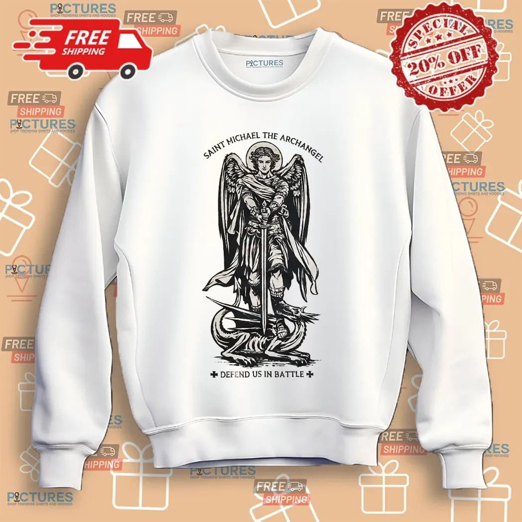 Saint Michael The Archangel Defend Us In Battle Graphic Shirt