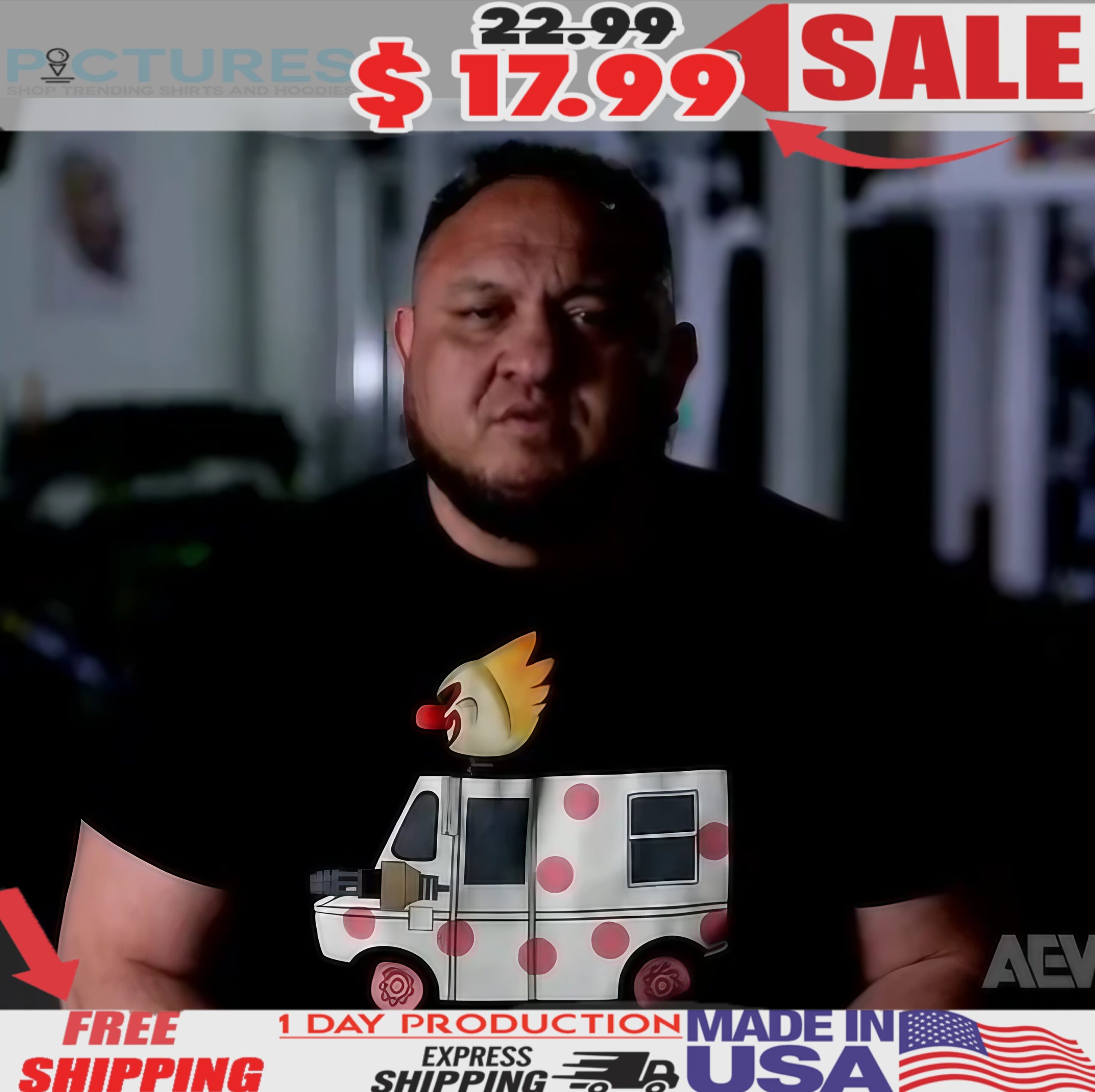 Samoa Joe Twisted Metal Sweet Tooth Ice Cream Truck Shirt