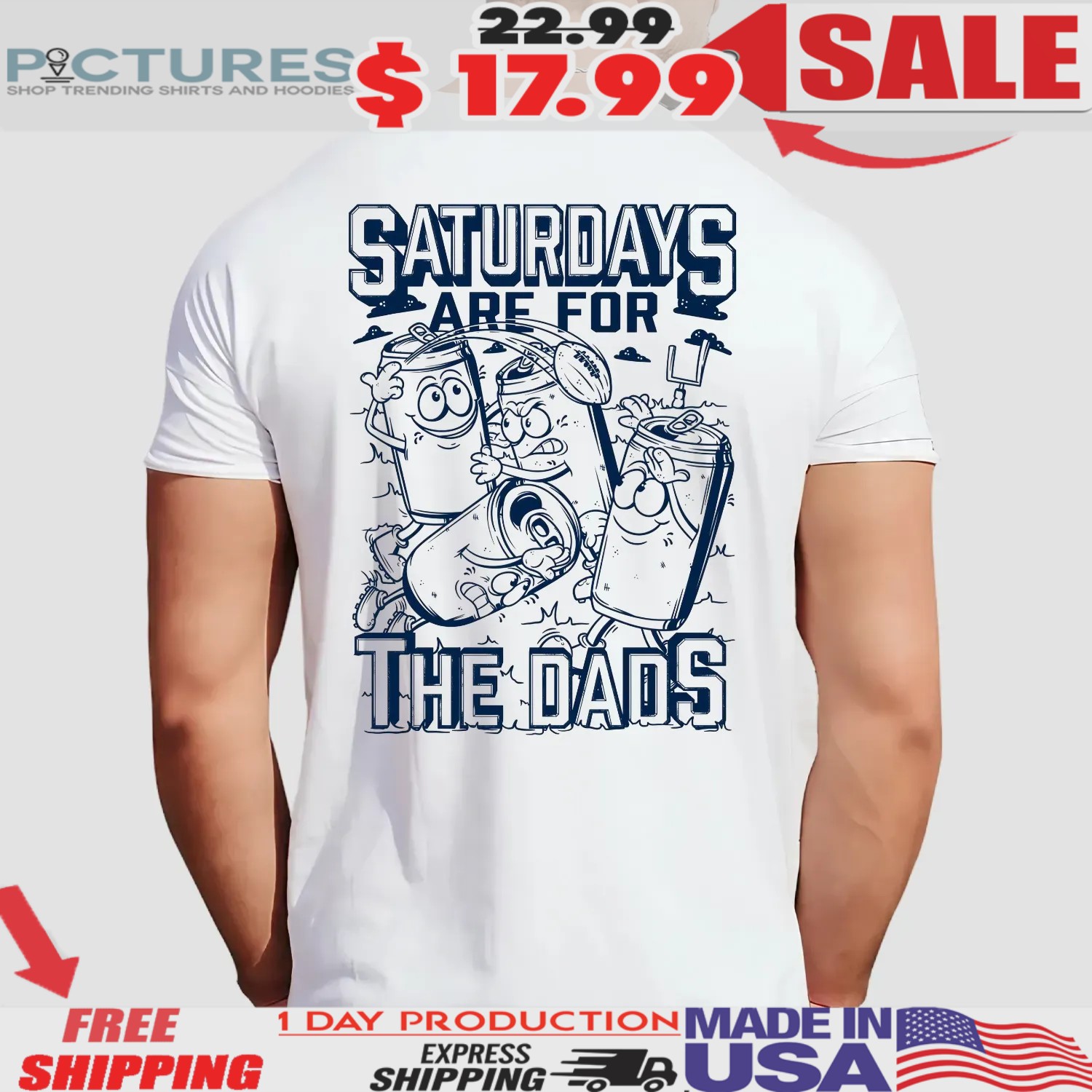 Saturdays Are For The Dads Football Father's Day Shirt