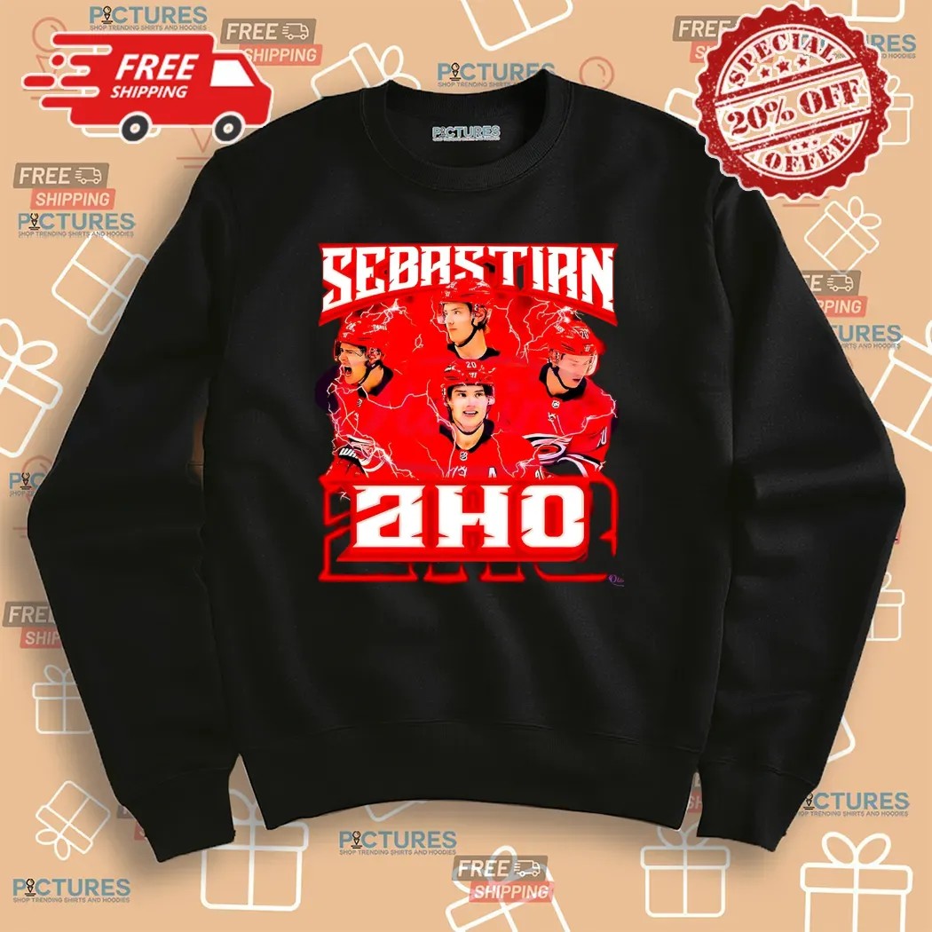 Sebastian Aho Carolina Hurricanes Ice Hockey American Vintage Bootleg T Shirt