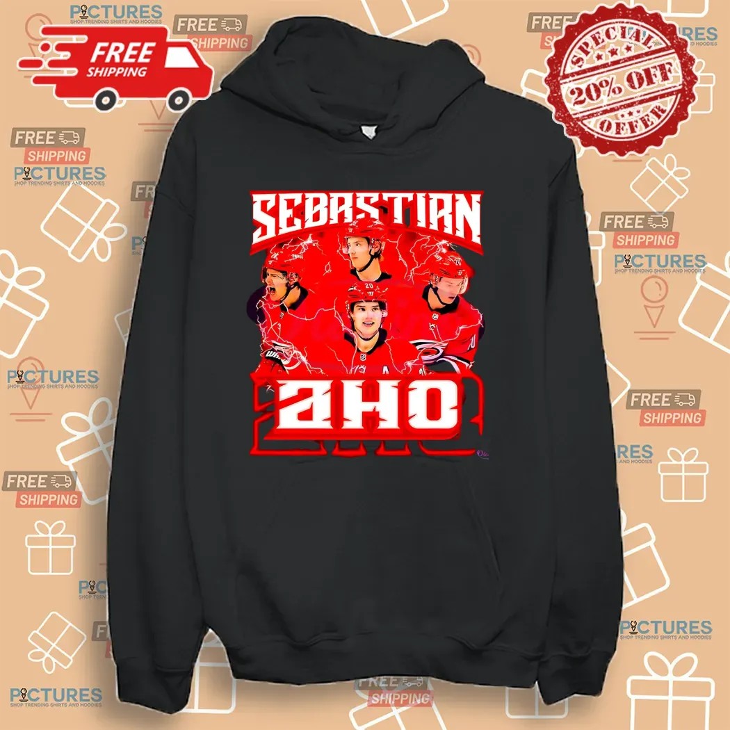 Sebastian Aho Carolina Hurricanes Ice Hockey American Vintage Bootleg T Shirt