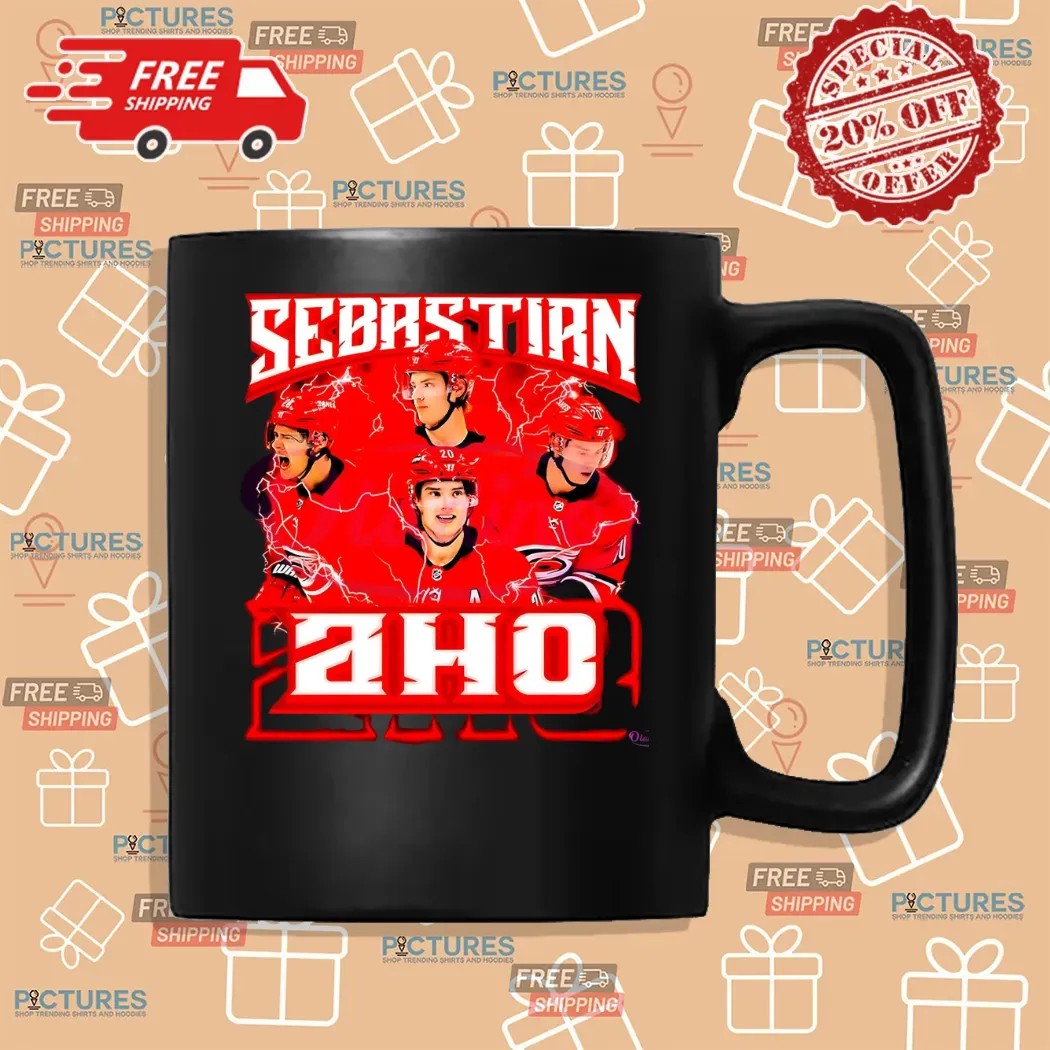 Sebastian Aho Carolina Hurricanes Ice Hockey American Vintage Bootleg T Shirt