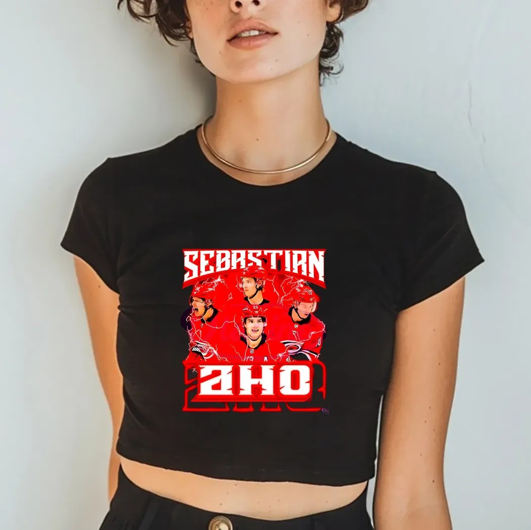 Sebastian Aho Carolina Hurricanes Ice Hockey American Vintage Bootleg T Shirt