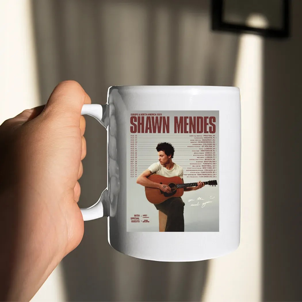 Shawn Mendes 2025 European And North American Tour Dates T Shirt