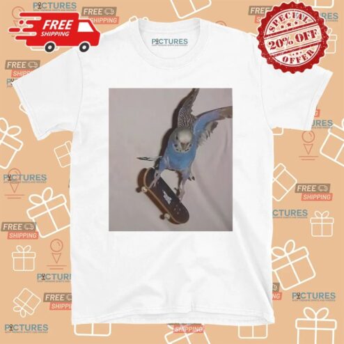 Skateboarding Bird Meme T Shirt
