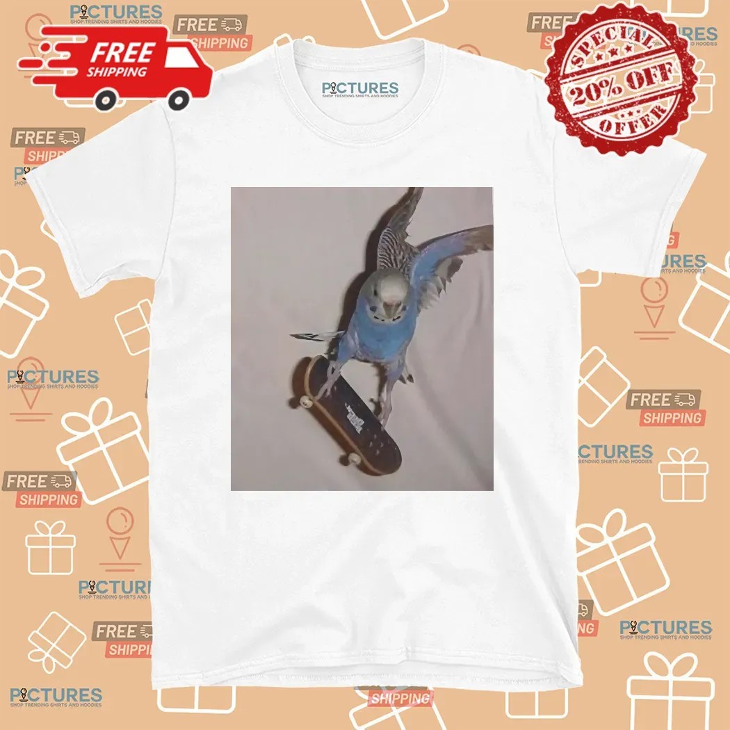 Skateboarding Bird Meme T Shirt
