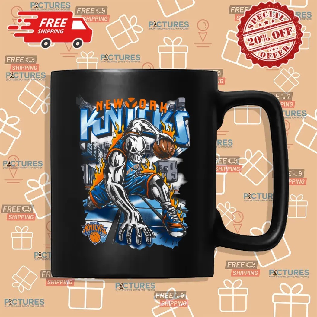 Skeleton Knicks Sky New York Knicks NBA Playoffs 2025 T Shirt