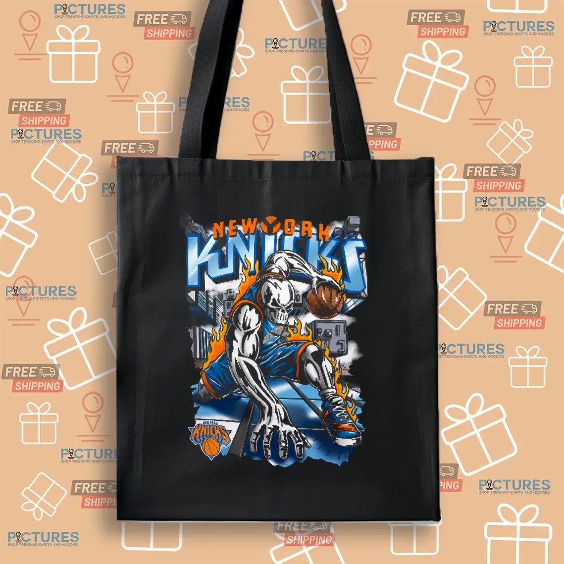 Skeleton Knicks Sky New York Knicks NBA Playoffs 2025 T Shirt