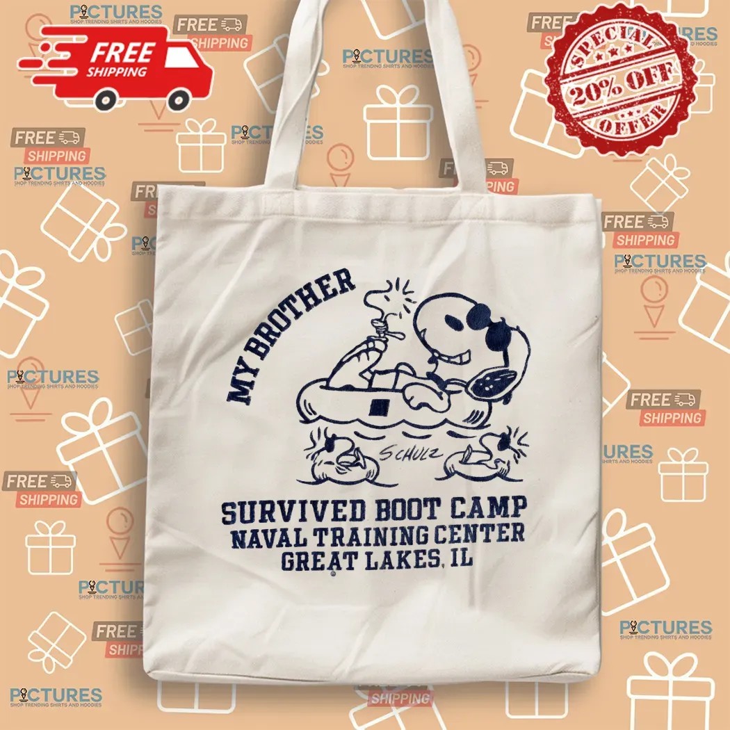 Snoopy And Woodstock My Brother Survived Boot Camp Naval Training Center Great Lake Il T Shirt