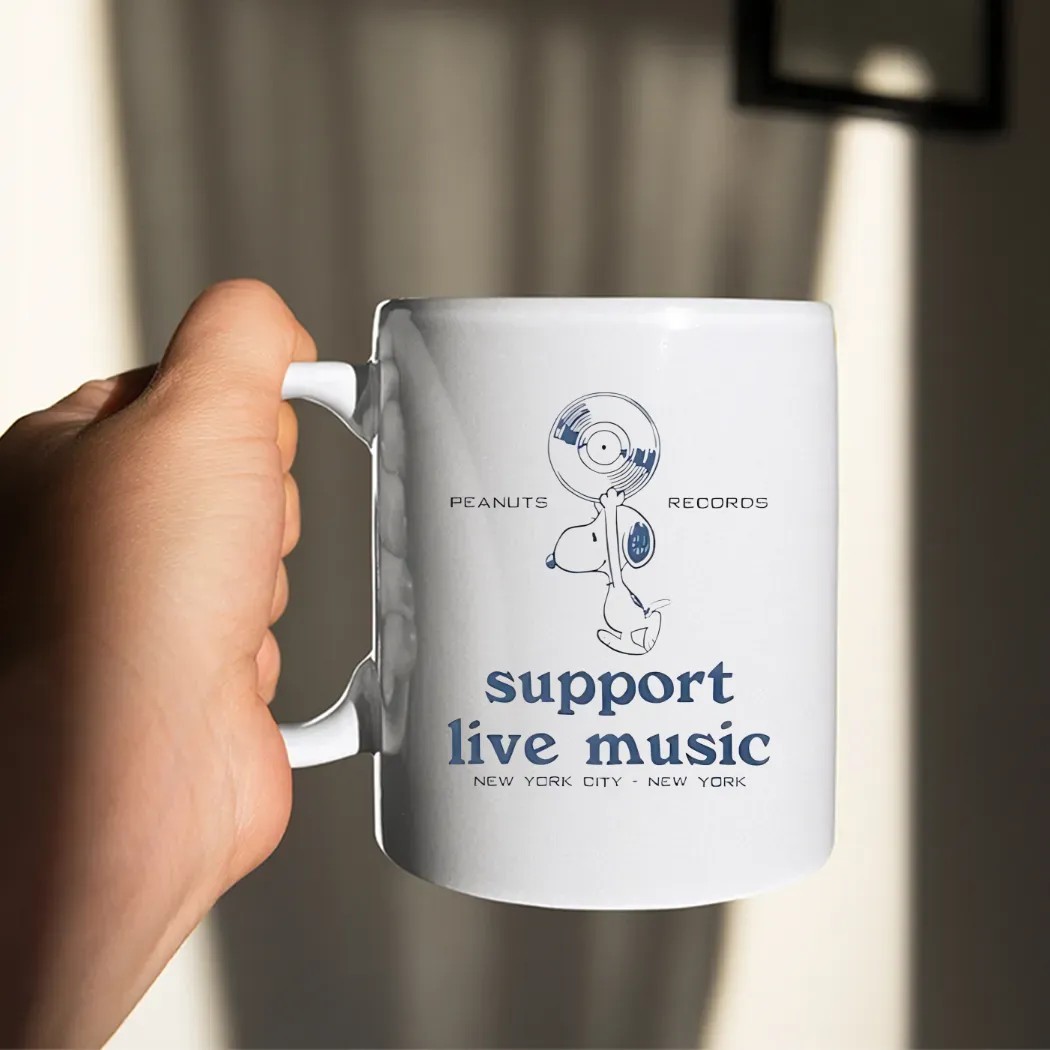 Snoopy Peanuts Records Support Live Music New York City Shirt