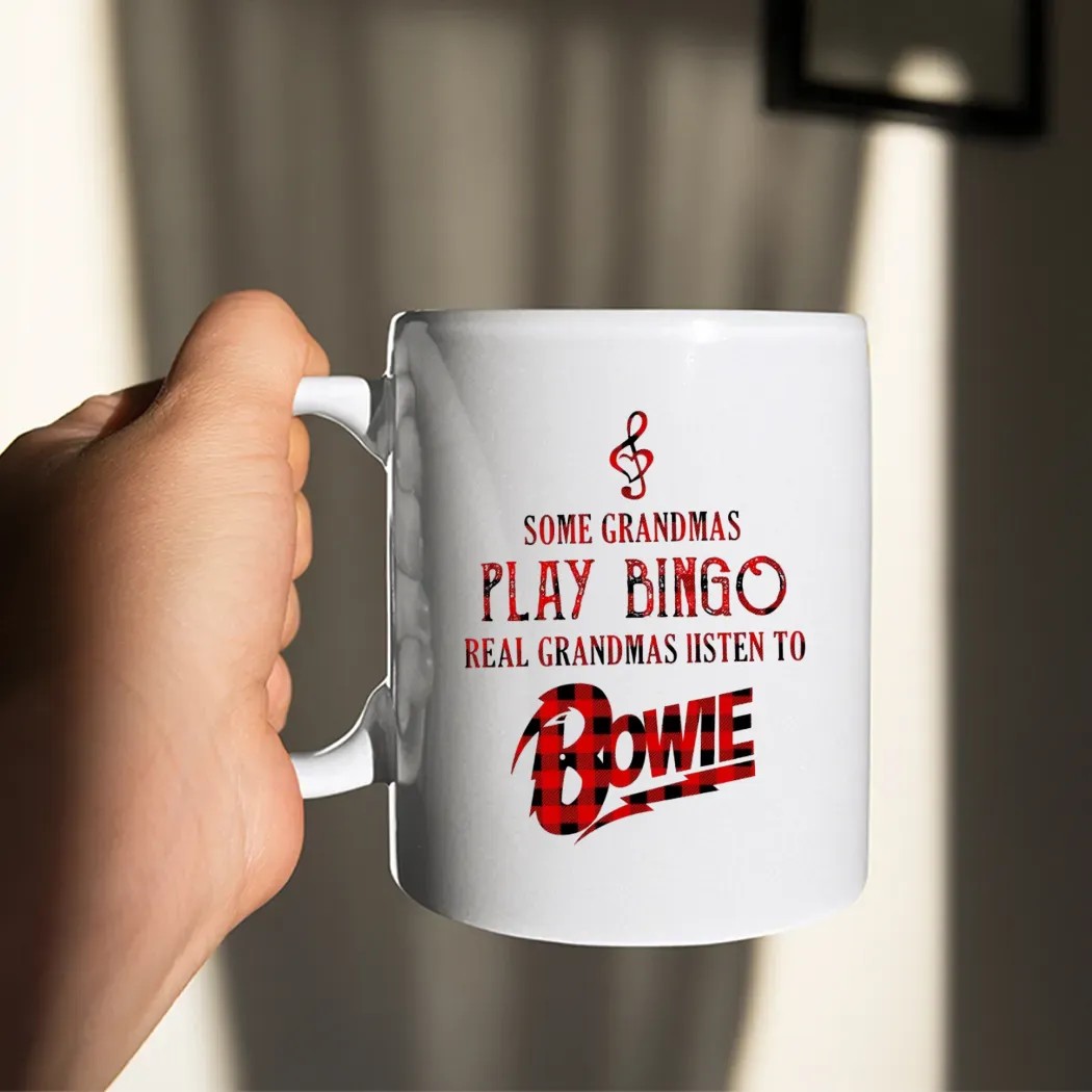 Some Grandmas Play Bingo Real Grandmas Listen To Bowie T Shirt