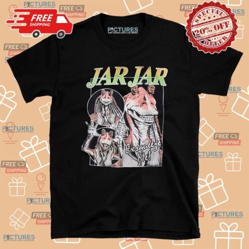Star Wars Jar Jar Binks Collage Exsqueeze Me T Shirt